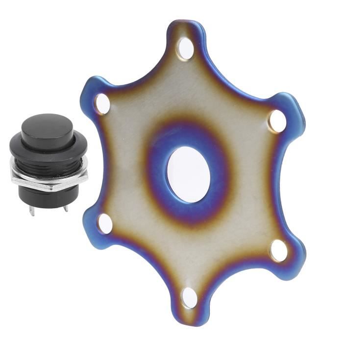Couvercle De Bouton De Klaxon Pour Volant – Noir, Universel 70 Mm – Plaque De Protection En Plastique – Design Moderne