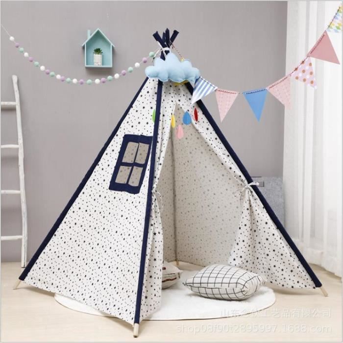 Tente De Jeu Tente Tipi Enfant Jouet Interieure Exterieure Blanc 1x1x160cm Cdiscount Jeux Jouets