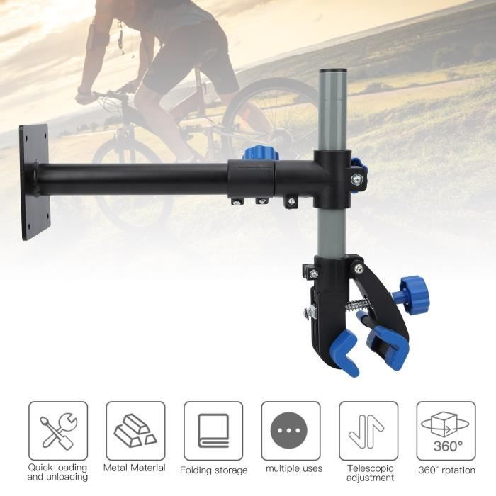 Support Mural Réglable Pour Vélo - Charge Max 40 Kg, En Fer Noir, à Monter