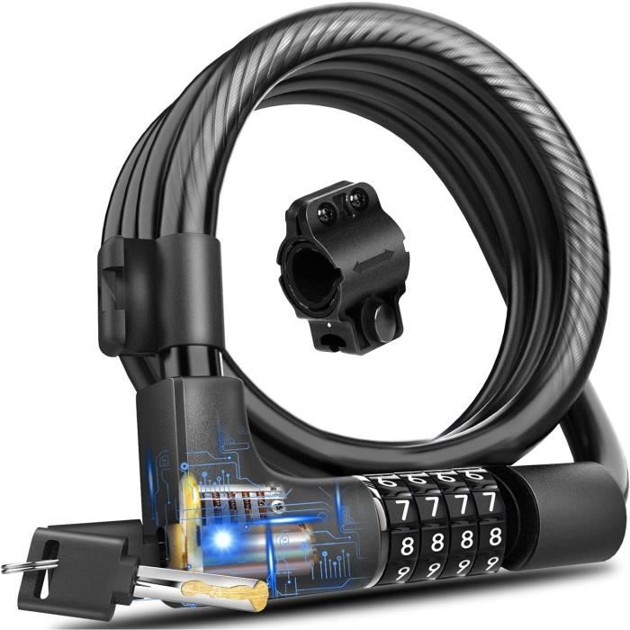 MASTER LOCK Chaîne Antivol Vélo avec mini U [Clé] [Antivol Certifié