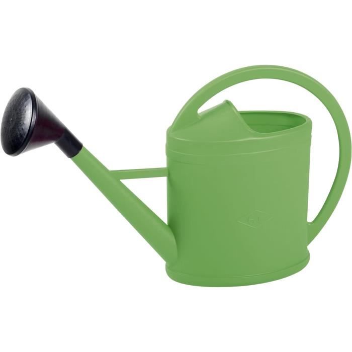 Arrosoir Ovale 15 Litres EDA Luxe Vert - Pied Renforcé Pomme Noire Grille Métal Fabrication Française