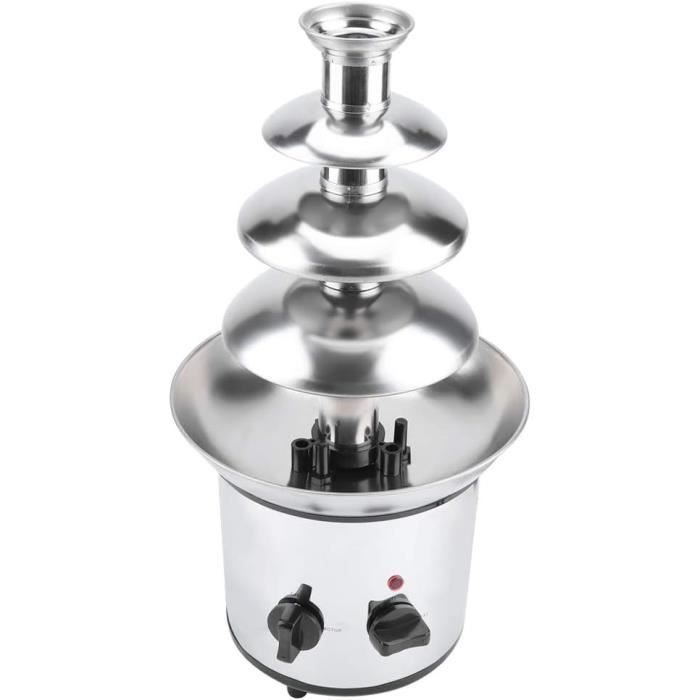 Fontaine à Chocolat 4 Niveaux - Acier Inoxydable - 220V - Pour événements Et Restaurants