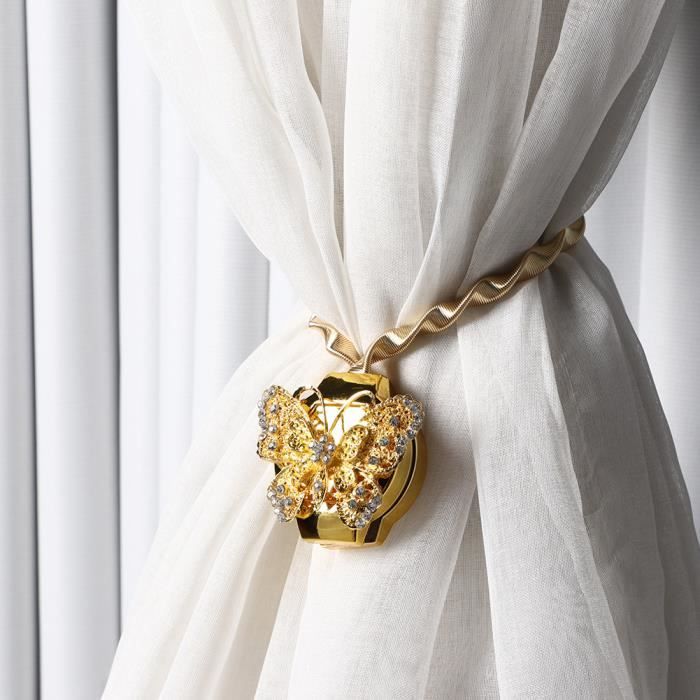 Kabwea Boucle De Rideau Fleur De Rose - Embrasse Décorative Élégante Pour Salon Et Chambre