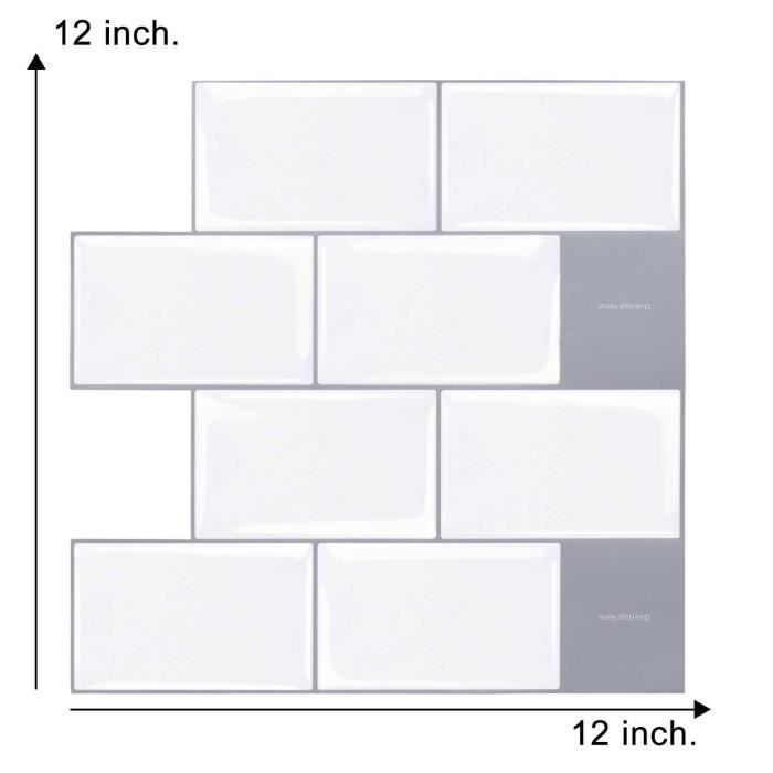 Autocollant De Carreaux | Planche De 12 Stickers Carrelage - Carreaux