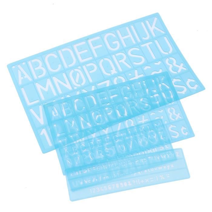 4 Pcs Nombre Alphabet Lettre Divers Modeles De Peinture Dessin Feuille Pochoirs Pour Scrapbooking Ecole Projet Objet Decoratif Achat Vente Objet Decoratif Cdiscount