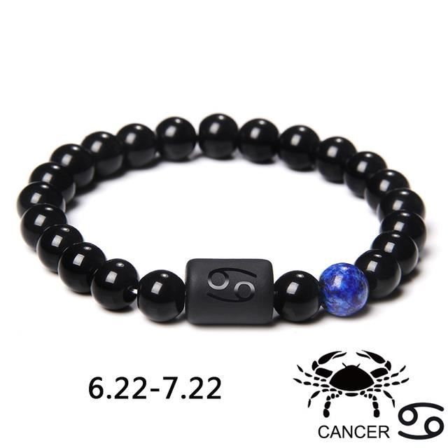 Bracelet Du Zodiaque Pour Hommes Et Femmes, Corde En Cuir Noir Lumineux Tressé Signes Du Zodiaque Bracelet Signe Astrologique Constellation Capricorne Scorpion Balance Horoscope Bracelet Cadeaux, Ve