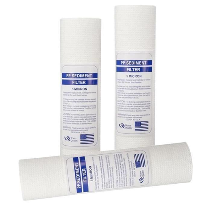 Lot De 4 Filtres à Charbon 10 Pouces - Compatibles Systèmes Filtration Eau - Réduction Chlore Et Sédiments