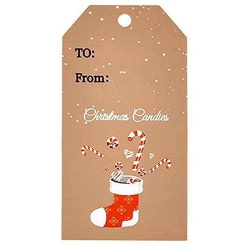 150 étiquettes Cadeaux Noël En Kraft – 3 Motifs (flocons, Cœurs, Sapins), Avec 20 M De Ficelle, 9,5x5 Cm
