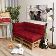 Beautissu ECO Style Coussin d'assise pour Canapé en Palette 120x80x15 cm - Rouge -  Extérieur Euro Palette-1
