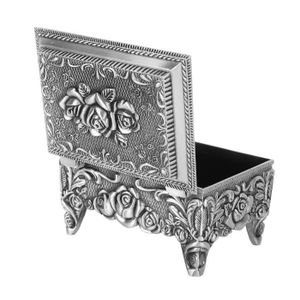 Plateau à Bijoux Vintage En Métal Argenté - Design En Relief Floral, 10x10 Cm, Pour Rangement Ou Décoration De Table