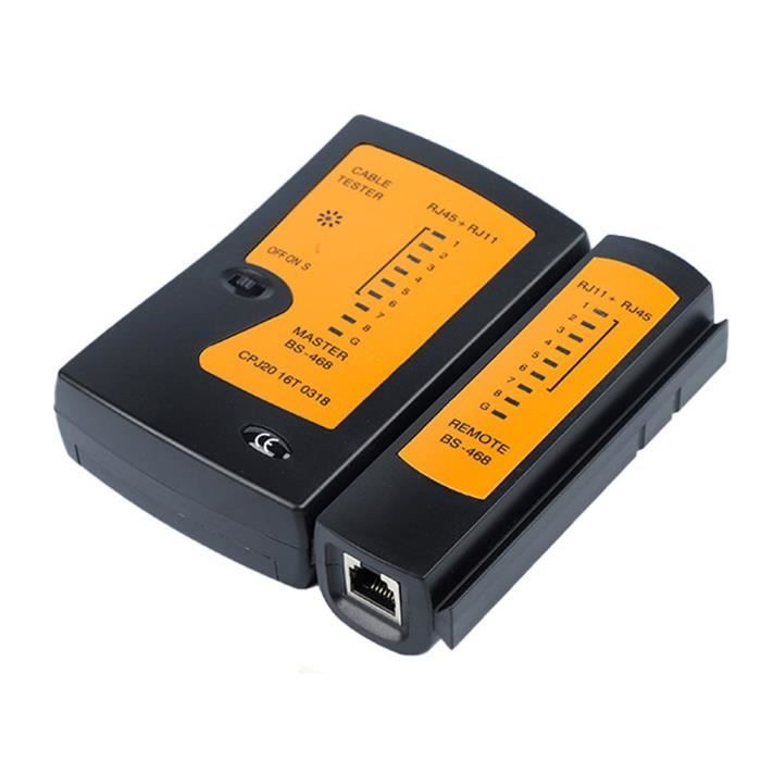 Testeur Rj45 Debit Testeur de câble réseau RJ45 RJ11 RJ12 CAT5 UTP LAN, testeur de ligne ...
