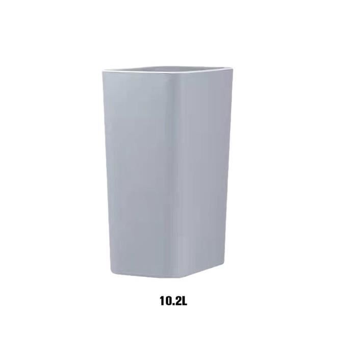 Poubelle à Pédale 10 Litres - Couvercle Carré, Design Moderne - Pour Salle De Bain, Chambre, Bureau (33,2x21,3 Cm)