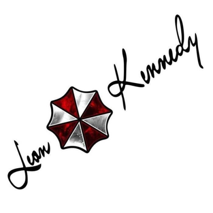 Autocollants Réfléchissants Resident Evil Umbrella Corp – 52 X 15 Cm + 15 X 15 Cm – Déco Voiture, Mur, PC, Style Gaming