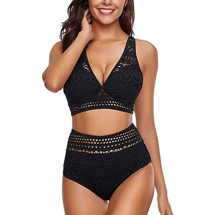 Maillot de bain top 2 pieces gainant