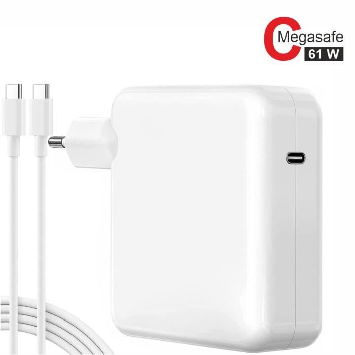 Chargeur USB C 61W pour MacBook Pro 13/14/ 15/16 Pouces, MacBook
