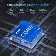 GEEKOM NUC Mini PC Mini IT13,Intel i7-13700H (14 cœurs, 20 Threads, jusqu'à 5,0 GHz), 32+1TB,Windows11Pro 8K UHD | Wi-FI 6E | USB4-2