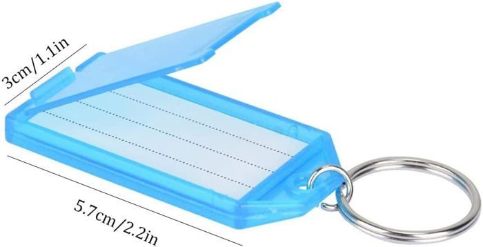 Lot De 10 Porte-clés En Plastique Avec Anneau Fendu - 10 Couleurs