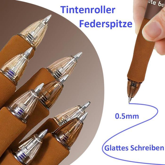 Kit Stylos Effaçables à Friction 0,7 Mm - Design Animaux, Encre Thermosensible, Idéal Pour école, Bureau, Cadeau - 5