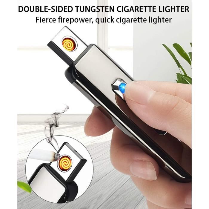 Briquet Électrique Coupe-Vent Allume-Cigare Rechargeable Usb Up Push Type  Allume-Cigare À Arc Sans Flamme[u1333]