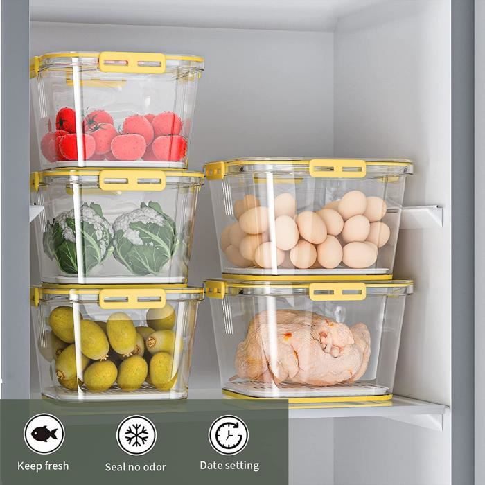 Bac de rangement alimentaire cuisine en plastique réfrigérateur