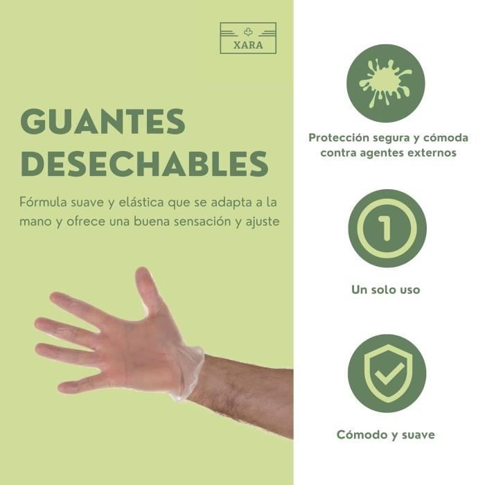 Gants Jetables Polyéthylène XARA - Lot 1000 Unités - Transparents, Imperméables - Sans Latex - Alimentaire