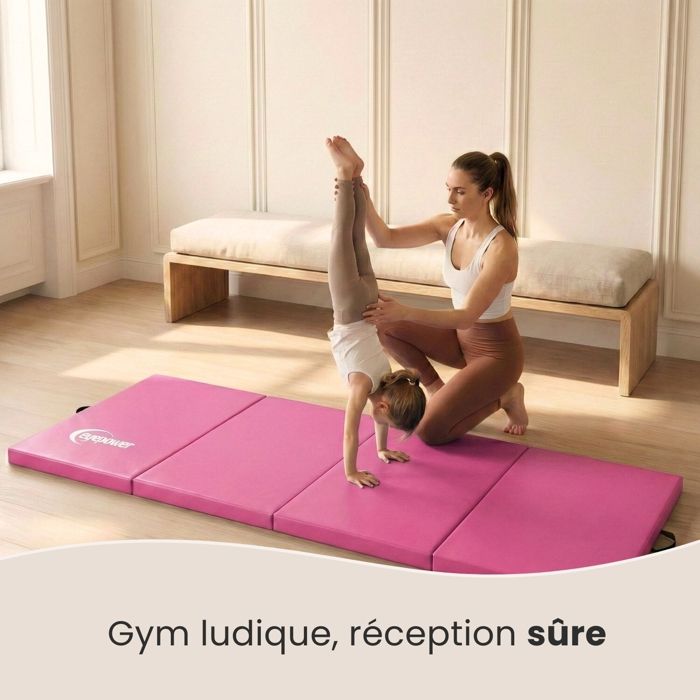 Eyepower Tapis De Gymnastique 300x100cm Épaisseur 5cm | Pliable | Mousse EPE | PVC Imperméable | Pour Intérieur/Extérieur