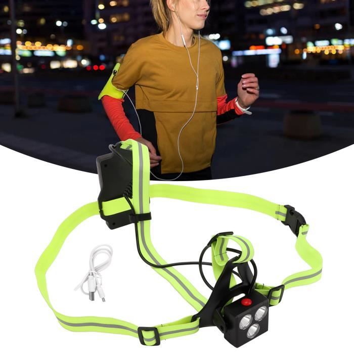 Lumière de course de poitrine pour les coureurs et les joggeurs avec  faisceau - SENEGAL ELECTROMENAGER
