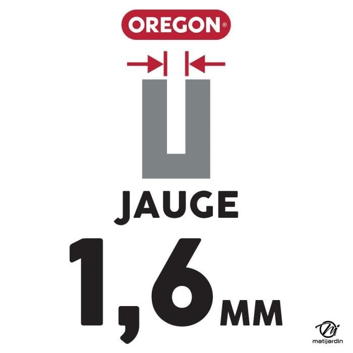 Chaîne Oregon pour tronçonneuse 3/8 1,1 mm - OREGON - 50 maillons - Gouge  profil demi rond - Cdiscount Jardin