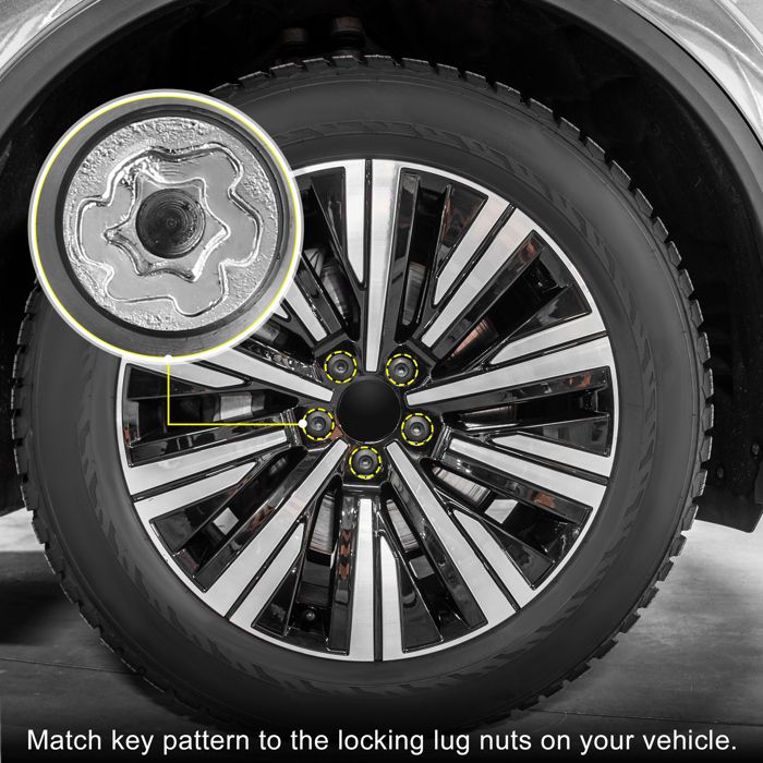 Clé Antivol Roue X AUTOHAUX Pour VW Touareg, Tiguan, Magotan - Réf 532 - Métal Résistant - Diamètre Interne 2.4cm