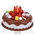 LIA Simulation Diy Gâteau D'Anniversaire Semblant Jouer Enfants Jouet Éducatif Pour Garçons Filles (Chocolat)-3