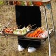 CONFO® Accessoires de barbecue poêle à griller poêle à frire antiadhésive outils de barbecue en plein air support de barbecue-3