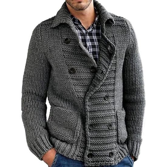 Gilet cardigan Cardigan tricot de Style anglais pour homme pull