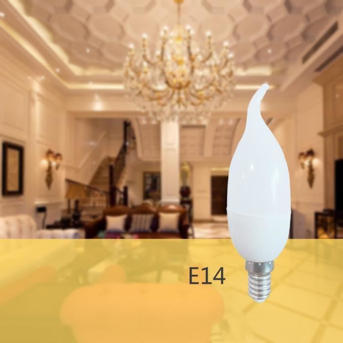 Acheter 10 pièces E14 LED ampoule de bougie blanc froid blanc chaud 5W non  variable petite vis Edison ampoules LED pour lustres appliques-220V