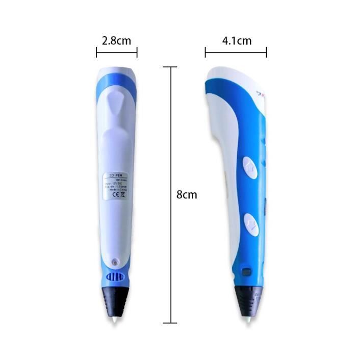 Stylo 3D,Stylo 3d avec 10*10 m Filament ABS stylo imprimante 3d intelligent  stylo magique 3d enfants cadeaux - Type Yellow Pen