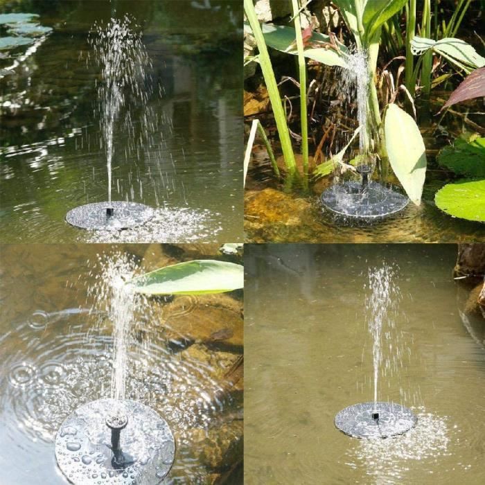 Mini fontaine solaire flottante pour piscine, étang, panneau solaire,  décoration de jardin, bain d'oiseaux