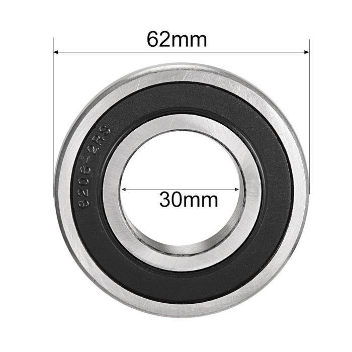 SOURCING MAP Roulement à Billes à Gorge Profonde 6301-2RS 12mm X 37mm X 12mm Double Blindage Acier Carbone Z2 4Pcs - Auto