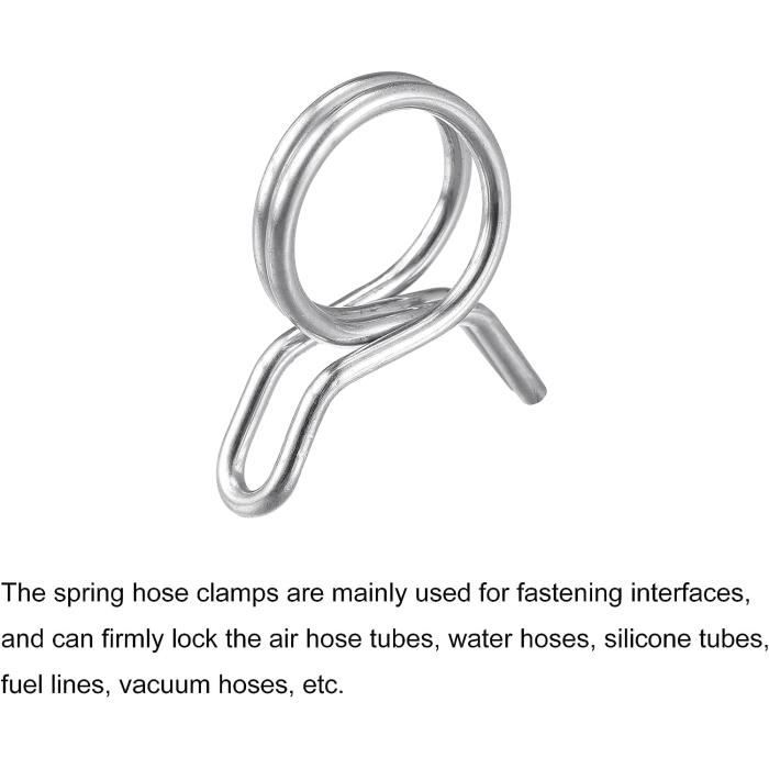 Collier De Serrage à Double Oreille Plaqué Zinc, 10/60 Pièces, 5 7/7 9/9 11/11 13/13 15/14 17/15 18/17 20mm, Colliers De Serrage Pour Le Travail Du Bois, Clip à Ressort