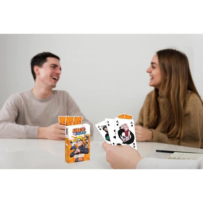 Winning Moves – Jeu De 54 Cartes Naruto Shippuden, Personnalisé, Dès 4 Ans, Version Française