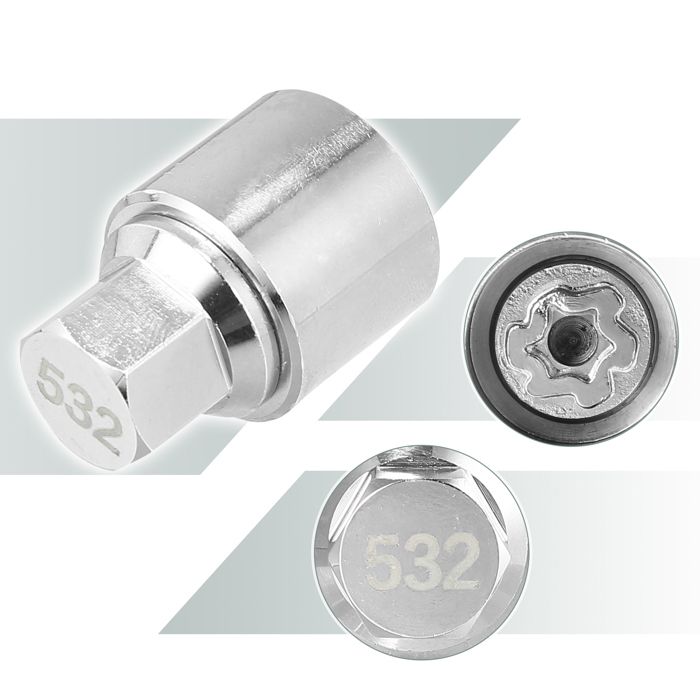 Clé Démontage Écrou Antivol Roue X AUTOHAUX 532 - Compatible VW Touareg, Tiguan, Magotan