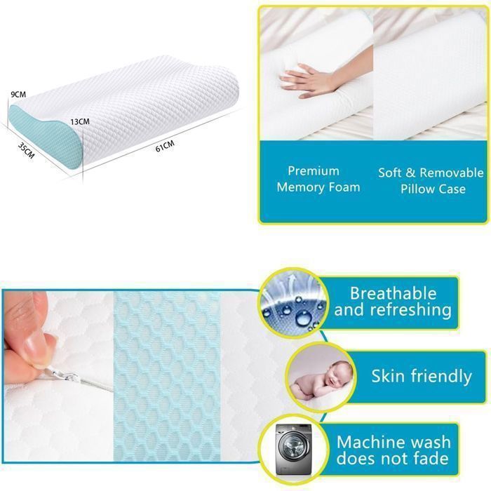 Coussin Cervical Mousse Mémoire De Forme COMFYTHERA – Petit Oreiller Traction Cou Pour Soulager Douleurs Et Raideurs Coussin Cervical Mousse Mémoire De Forme COMFYTHERA – Petit Oreiller Traction Cou Pour Soulager Douleurs Et Raideurs