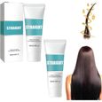 2 Pièces Keratin Protein Correcting Hair Straightening Cream,Silk & Gloss Hair Straightening Cream for All Hair Types-0