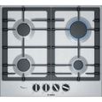 Table de cuisson à gaz BOSCH PCP6A5B90 - 4 brûleurs - FlameSelect - Acier Inox-0