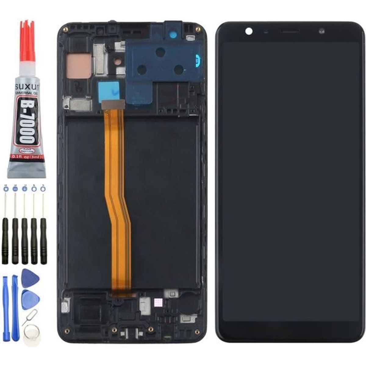 Vitre Pour Samsung Galaxy A7 2018 A750 NOIR 
