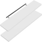 CASARIA 2x Étagères Murales Flottantes 70 cm Blanc MDF Robuste Effet Flottant étagère Bois Rangement décoration