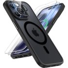 E-TEC Coque pour iPhone 16 Pro avec Cercle Magnétique, Protection Translucide + 2 Verres Trempés Ecran et 2 Vitres Caméra Arrière