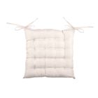LOVELY CASA Galette de chaise unie en 16 points Beige 40x40 cm