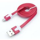 OuiSmart® Câble chargeur plat 1m Micro usb Charge + Data Compatible avec Samsung, xiaomi, Huawei, Honor, LG, Nokia Rouge