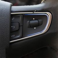 2pcs Enjoliveurs de volant pour console centrale Peugeot 508 2011-2016 408 2014-2015 décoration véhicule style d'interieur garniture