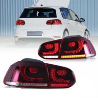 2 FEUX ARRIERE LED POUR VW GOLF 6 AVEC CLIGNOTANT LED DEFILANT