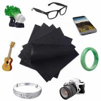 10xtissu de lunettes en polyester brocart tissu en fibre lunettes écran plat essuie-glace noir